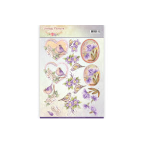 3D Jeanine`s Lillan fugle og blomster
